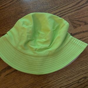 Neon green bucket hat